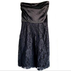 Jump Girl Black Lace Strapless Short Cocktail Dress size 7/8